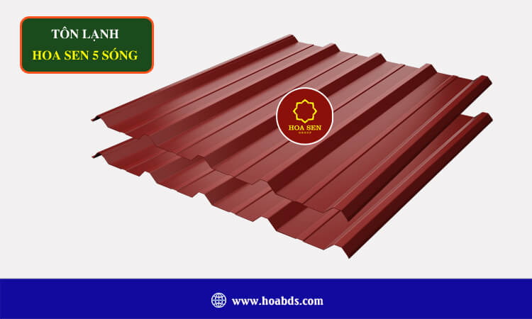 Tôn lạnh Hoa Sen 5 sóng 