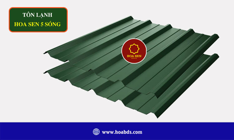 Tôn lạnh Hoa Sen 5 sóng 