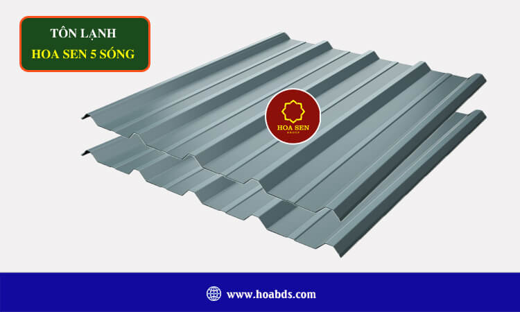Tôn lạnh Hoa Sen 5 sóng 